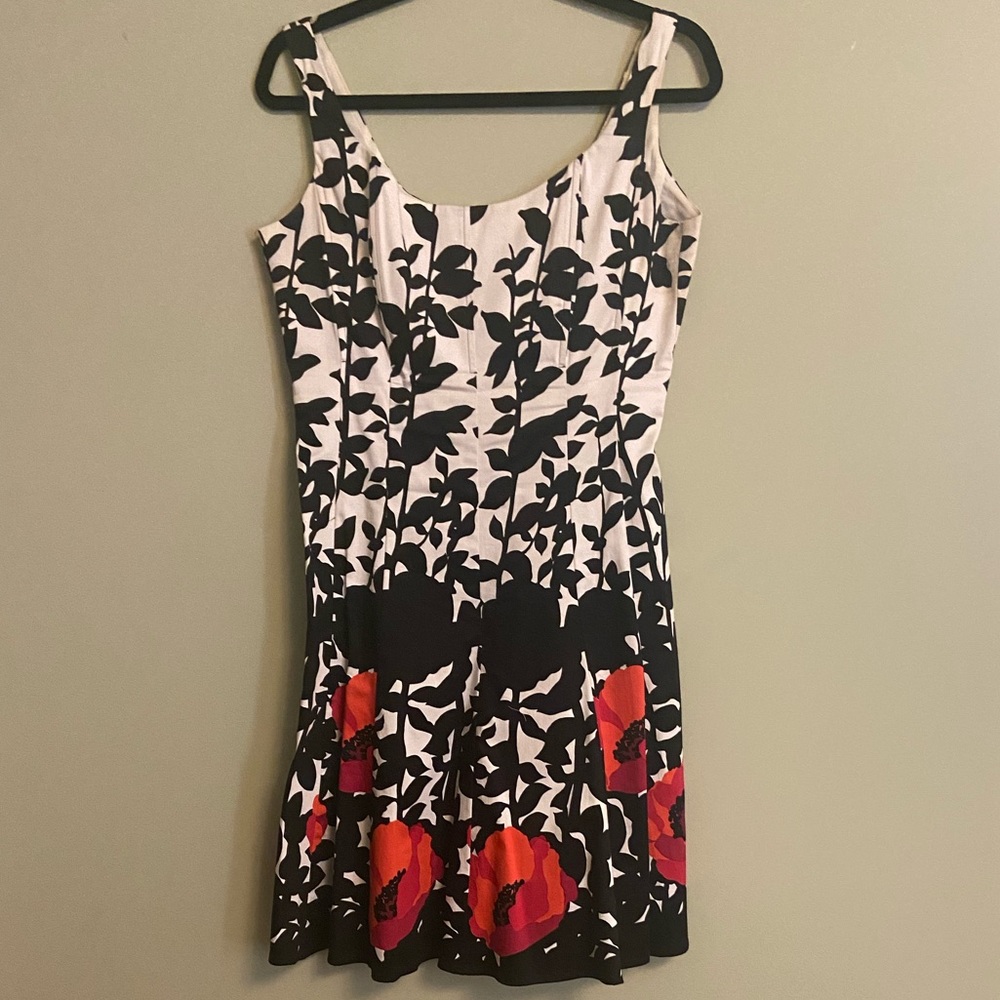 NINE WEST modern floral swing dress